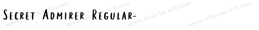 Secret Admirer Regular字体转换